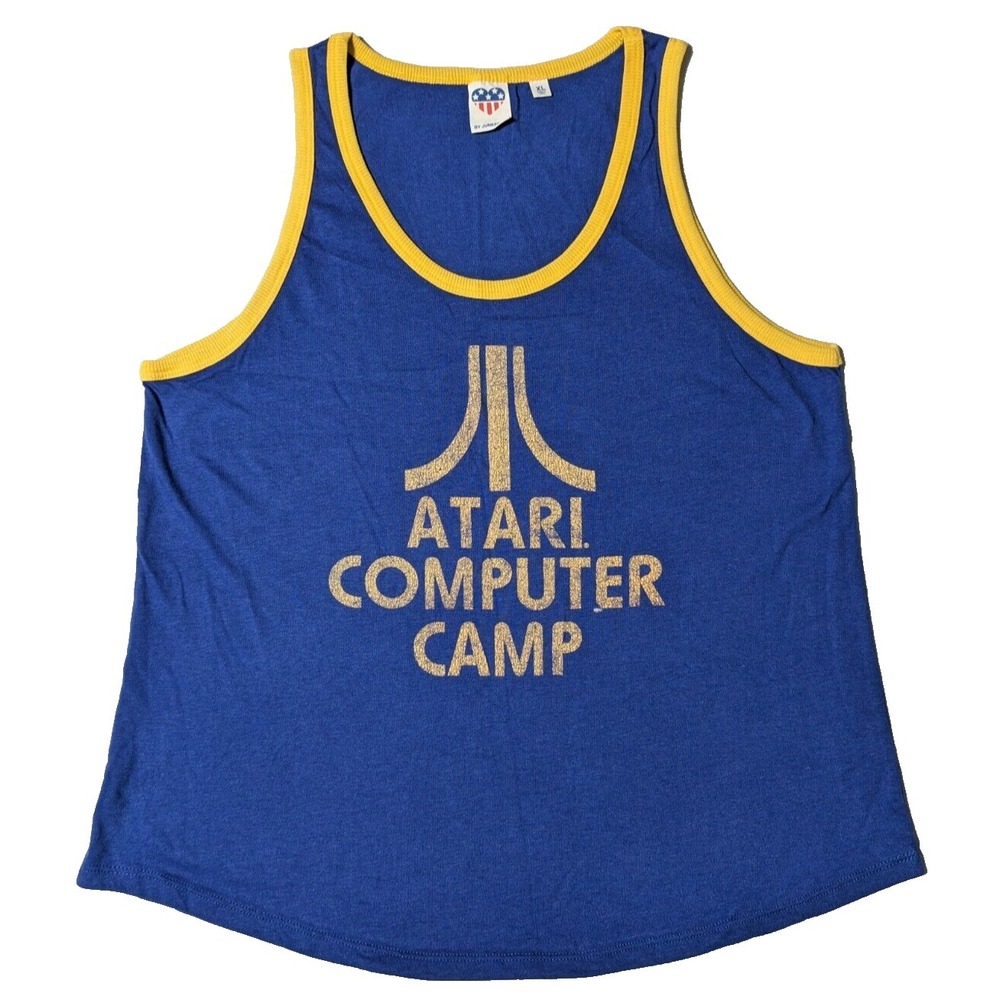 ATARI COMPUTER‎ CAMP x JUNK FOOD Juniors XL Blue RETRO Tank Top NEW